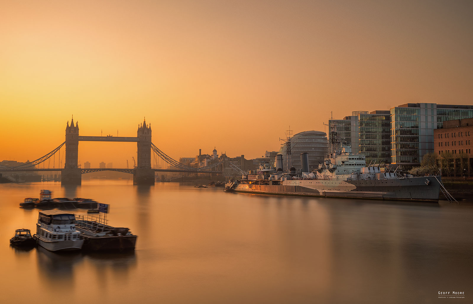 Tower Bridge & HMS Belfast - Thames Sunrise