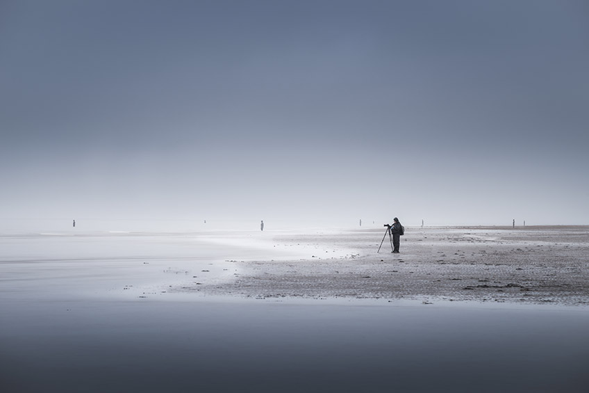 A Stormy Evening on Crosby Beach: Finding Beauty in the Gloom - Landscape Photography